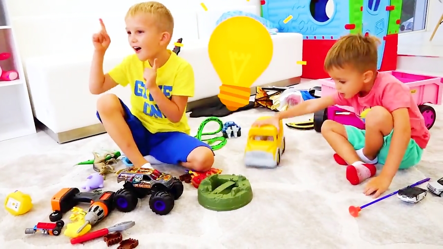 داستان های ولاد و نیکی Vlad and Niki - قسمت 109 - بازی با بیل مکانیکی